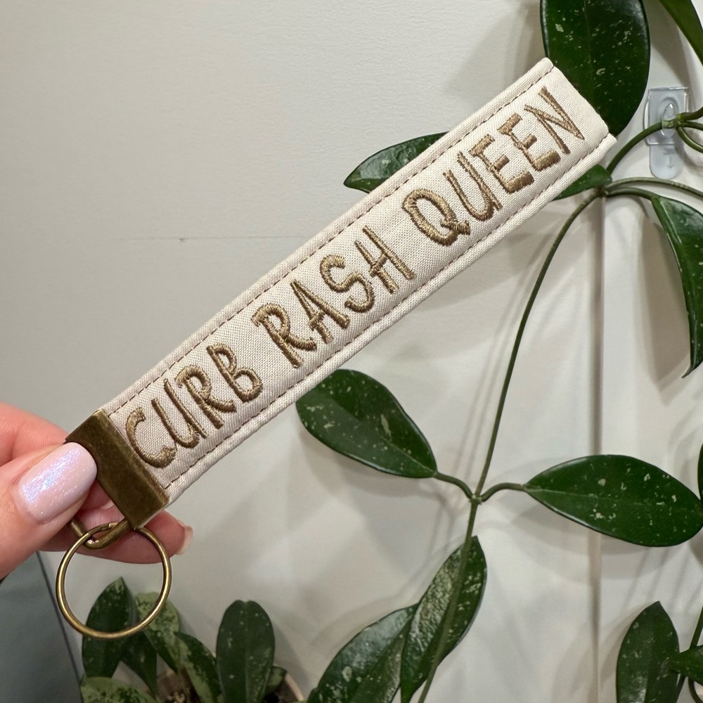 Curb Rash Queen keychain lanyard wristlet